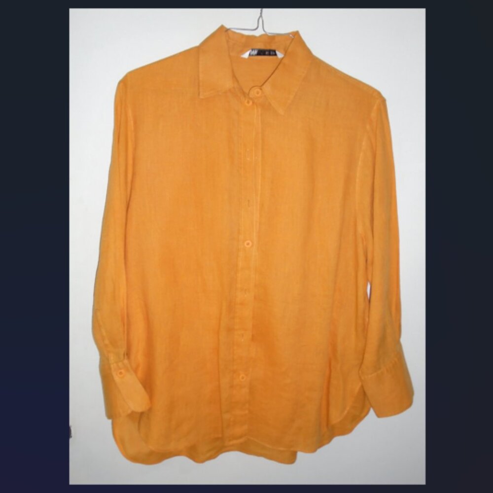 Zara Orange Button Down - image 1
